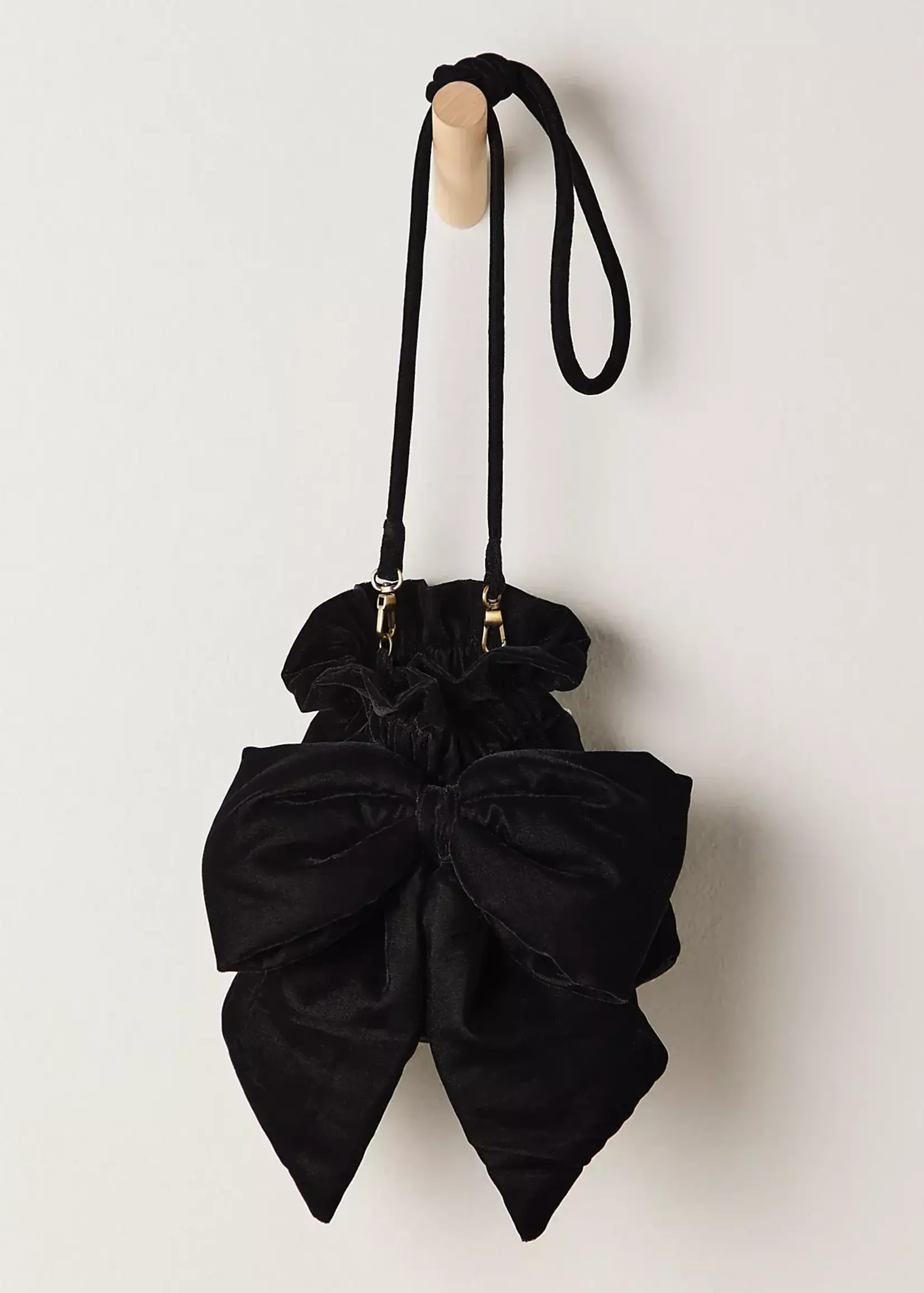 Free People Belle Velvet Bow Bag