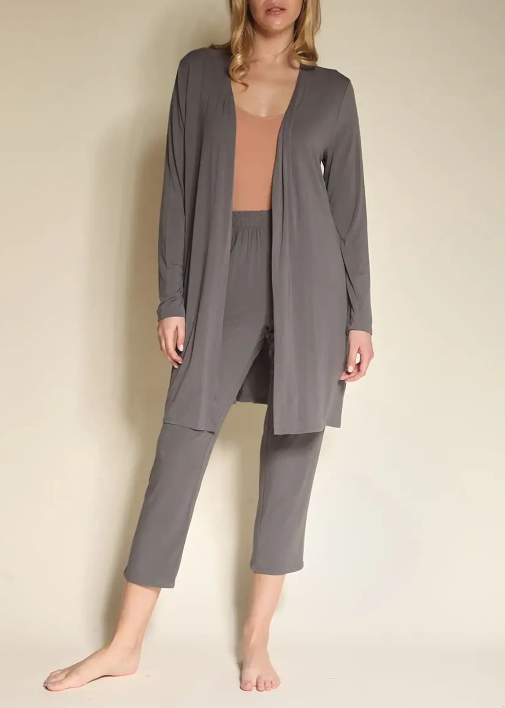 Studio Ko Clothing Bamboo Long Open Cardigan