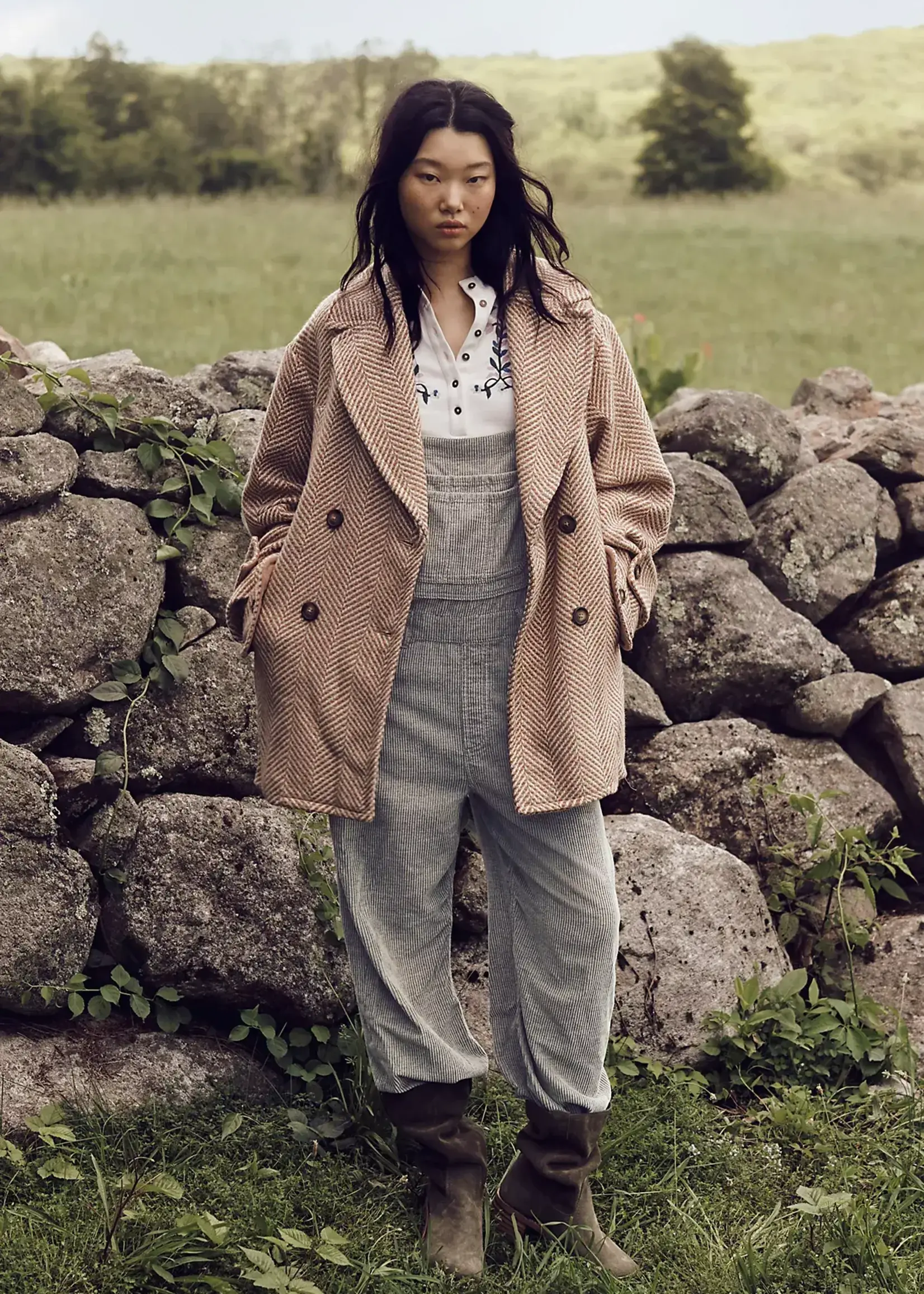 Free People Ari Wool Peacoat
