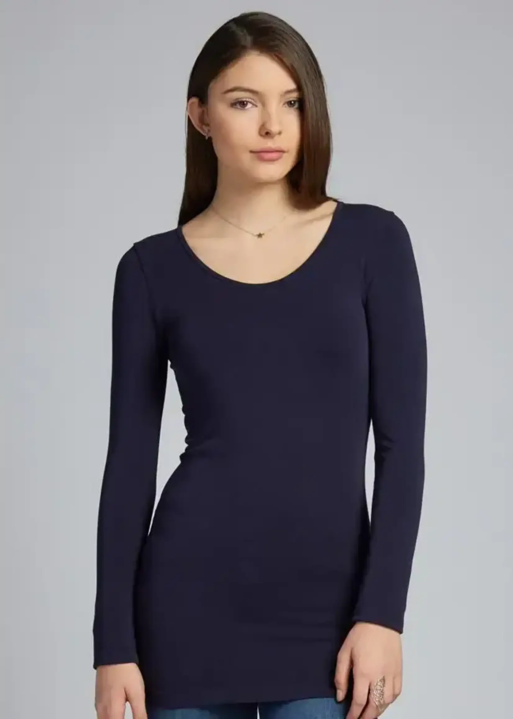 C'est Moi Bamboo Long Sleeve Scoopneck