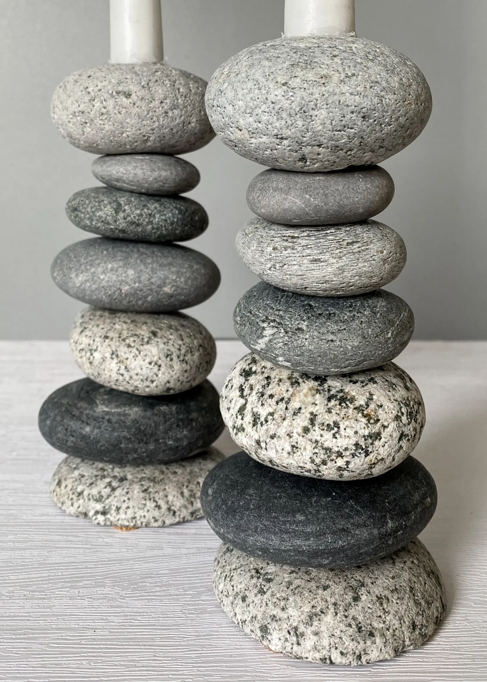 Funky Rock Designs Cairn Candlestick Holder
