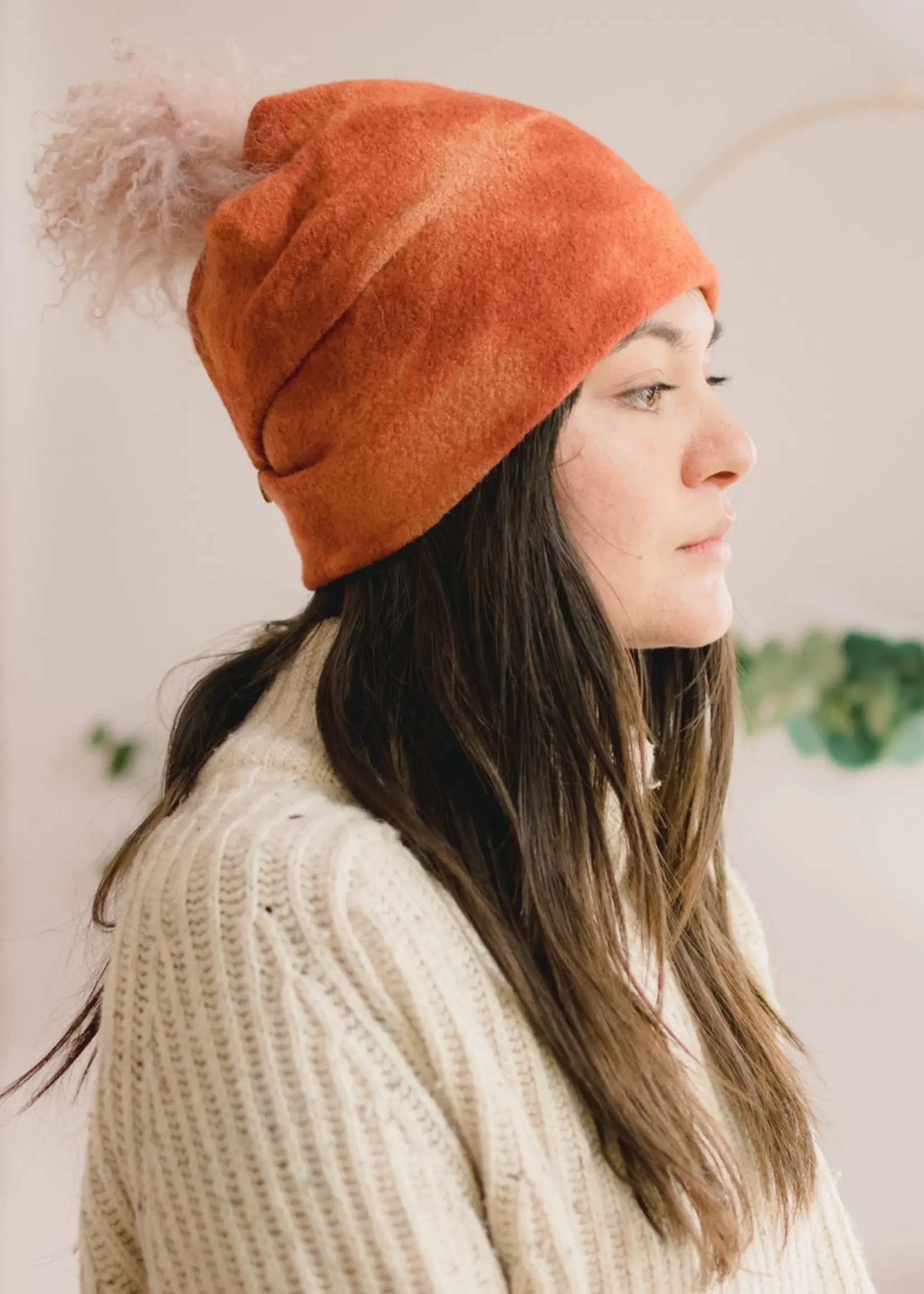 Arae Freya Beanie Burnt Sienna Shibori