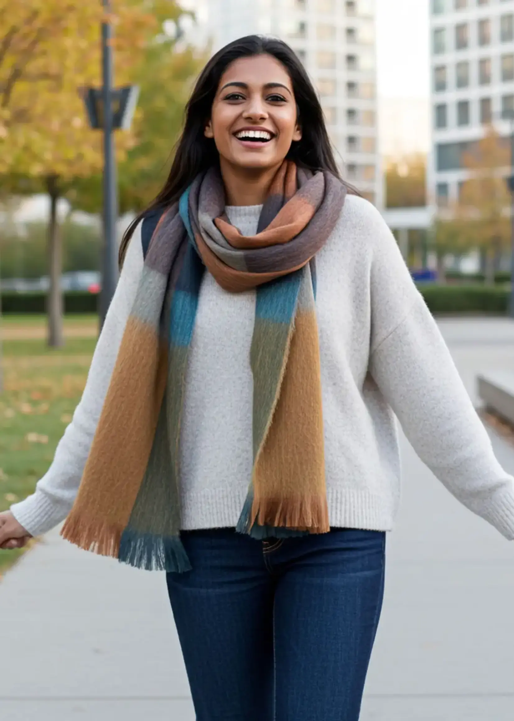 Shupaca Alpaca Alpaca Plaid Scarf