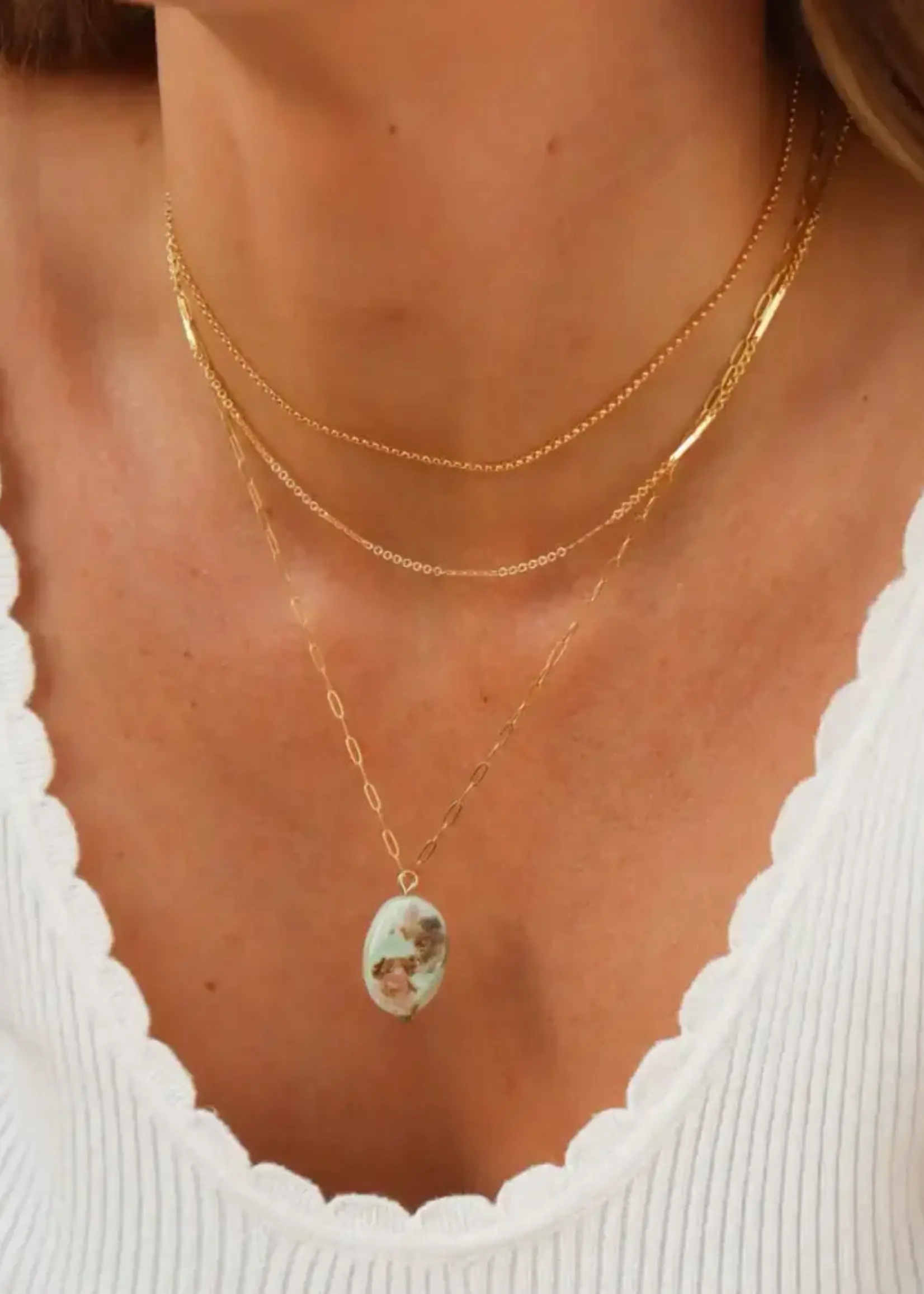 Token Jewelry Sea Drift Necklace Gold Filled 18"