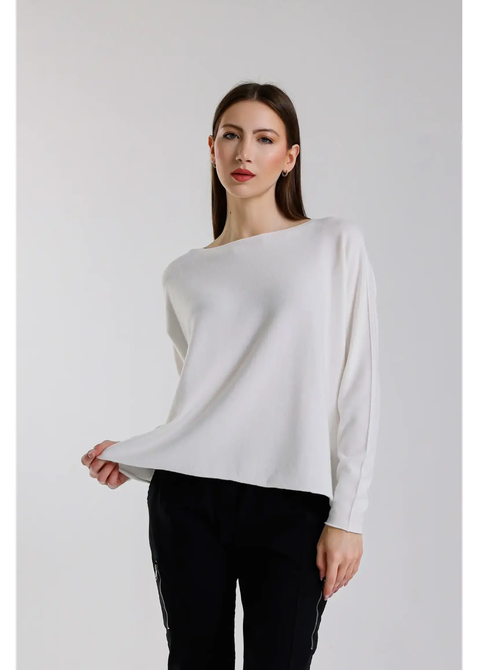 TINA Stephens Laurin Seriously Soft Jewel Neck Sweater