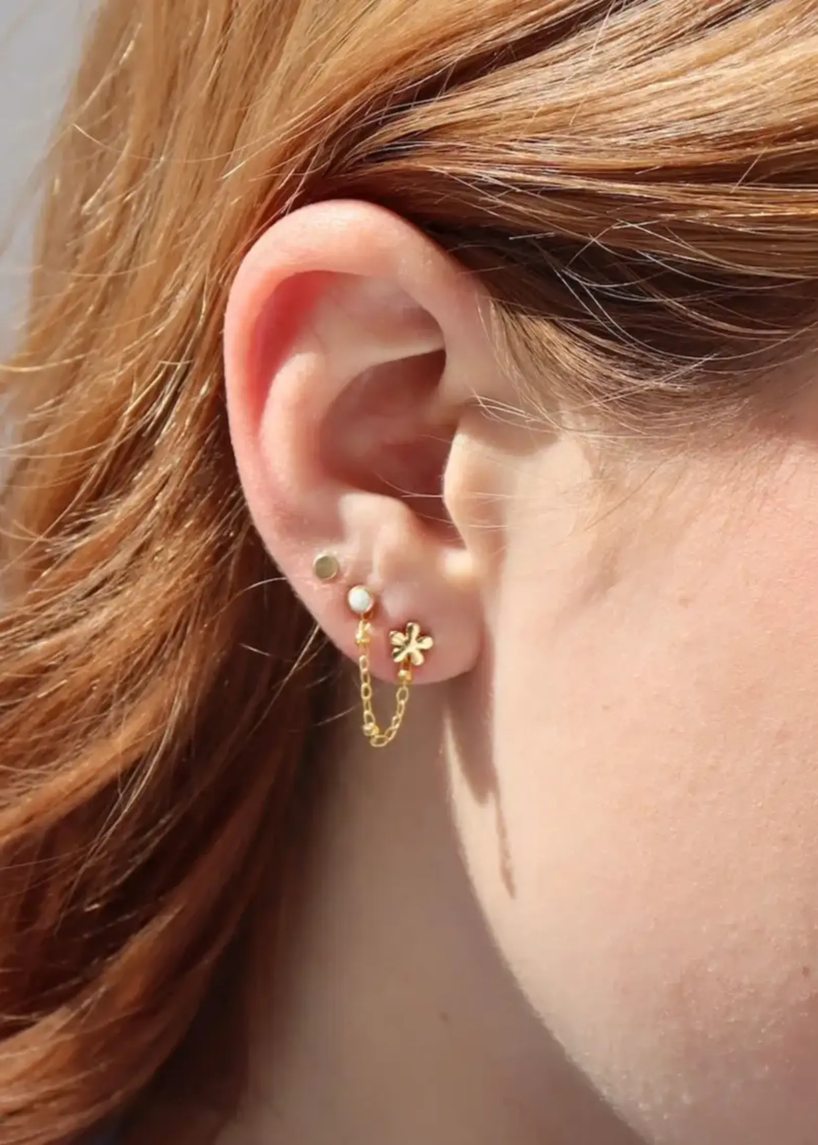 Token Jewelry Beaded Stud Connectors Small Gold Filled