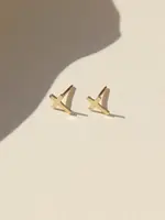 Token Jewelry Cross Studs Gold Filled