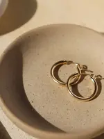 Token Jewelry Classic Hoops Medium Gold Filled