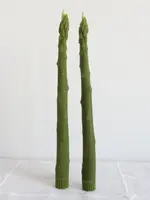 Happy Organics Asparagus Beeswax Candle Pair