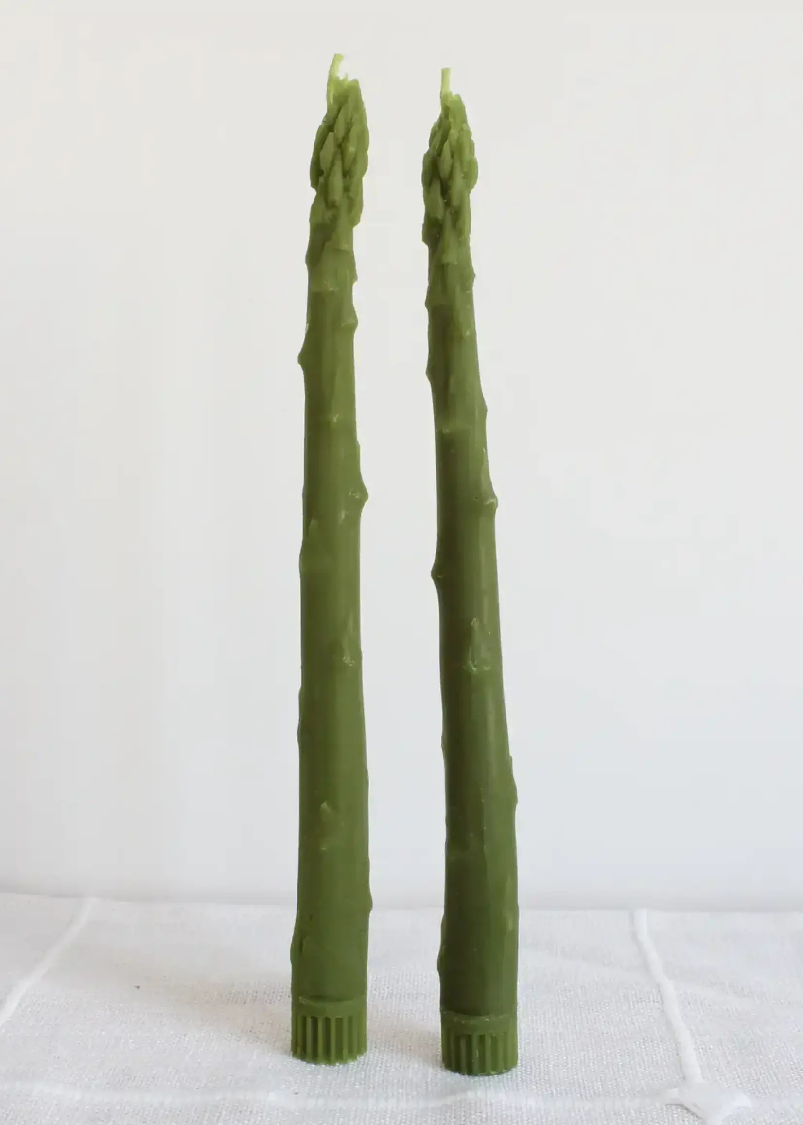Happy Organics Asparagus Beeswax Candle Pair