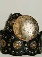 Lula Natura Alpha Leather Belt Black Narrow