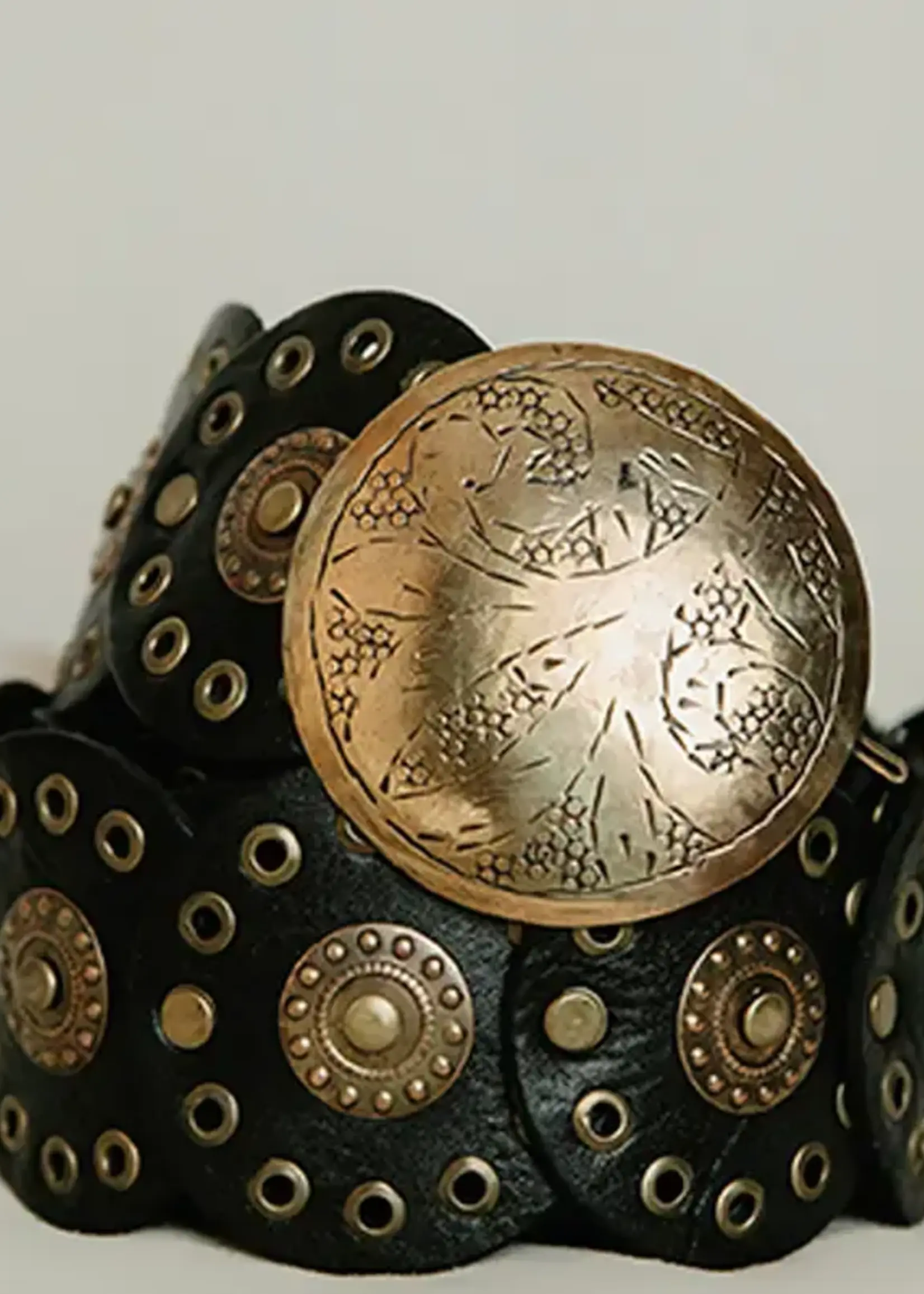 Lula Natura Alpha Leather Belt Black Narrow