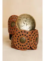 Lula Natura Alpha Leather Belt Light Brown Wide
