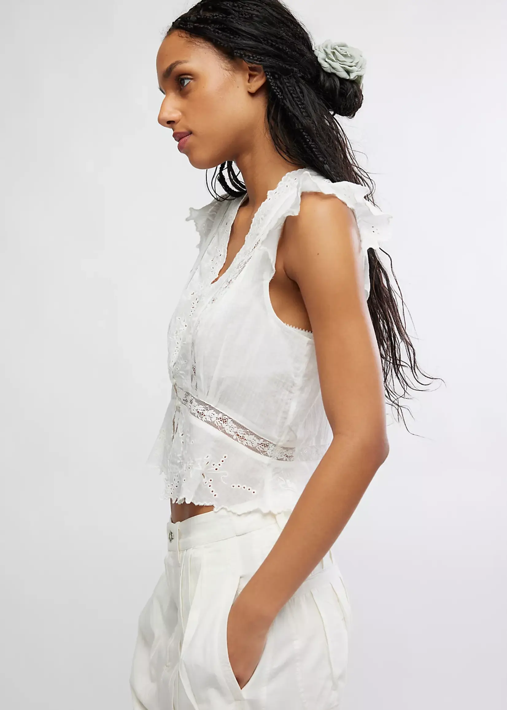 Free People Day Dreamer Top Ivory