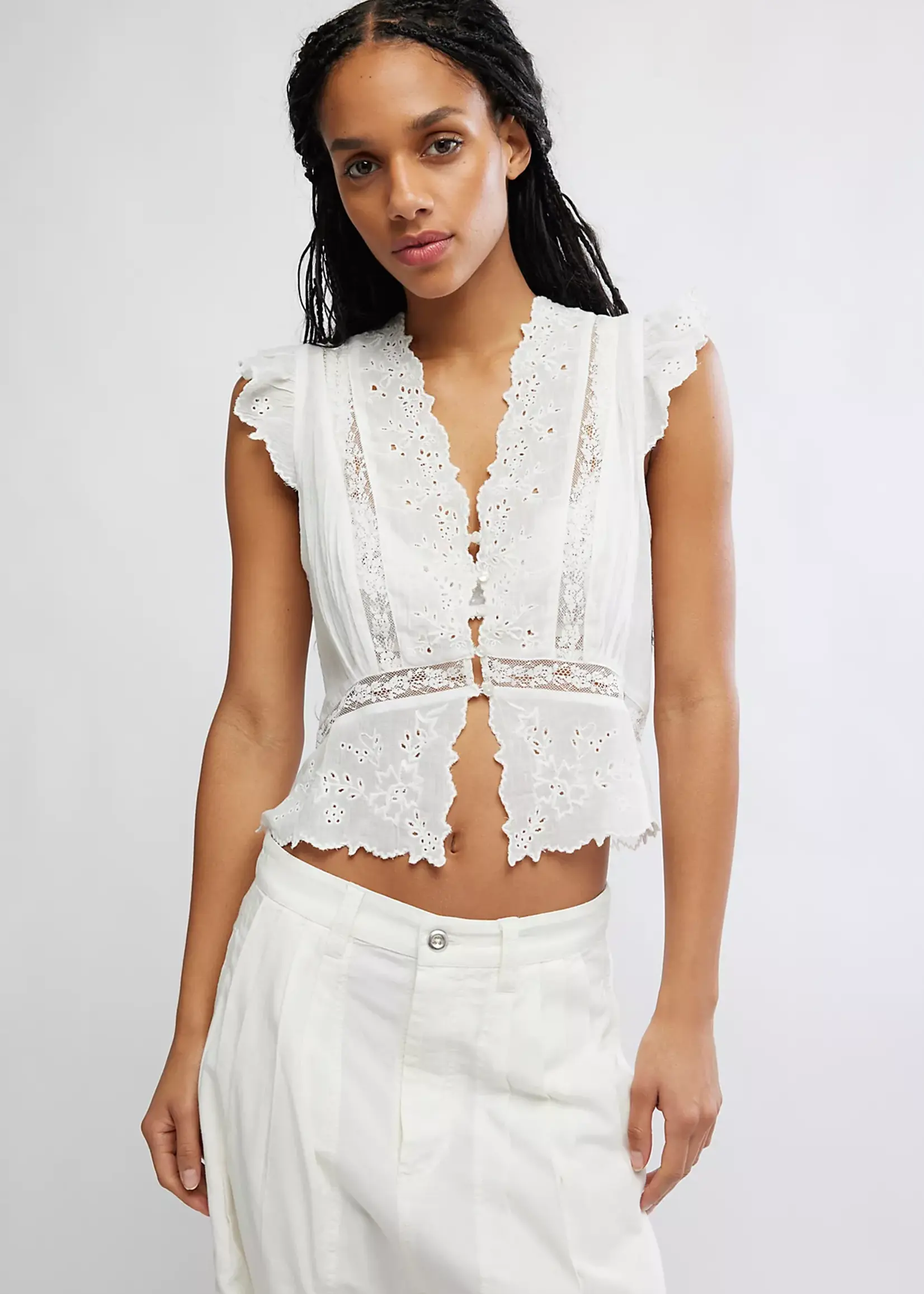 Free People Day Dreamer Top Ivory