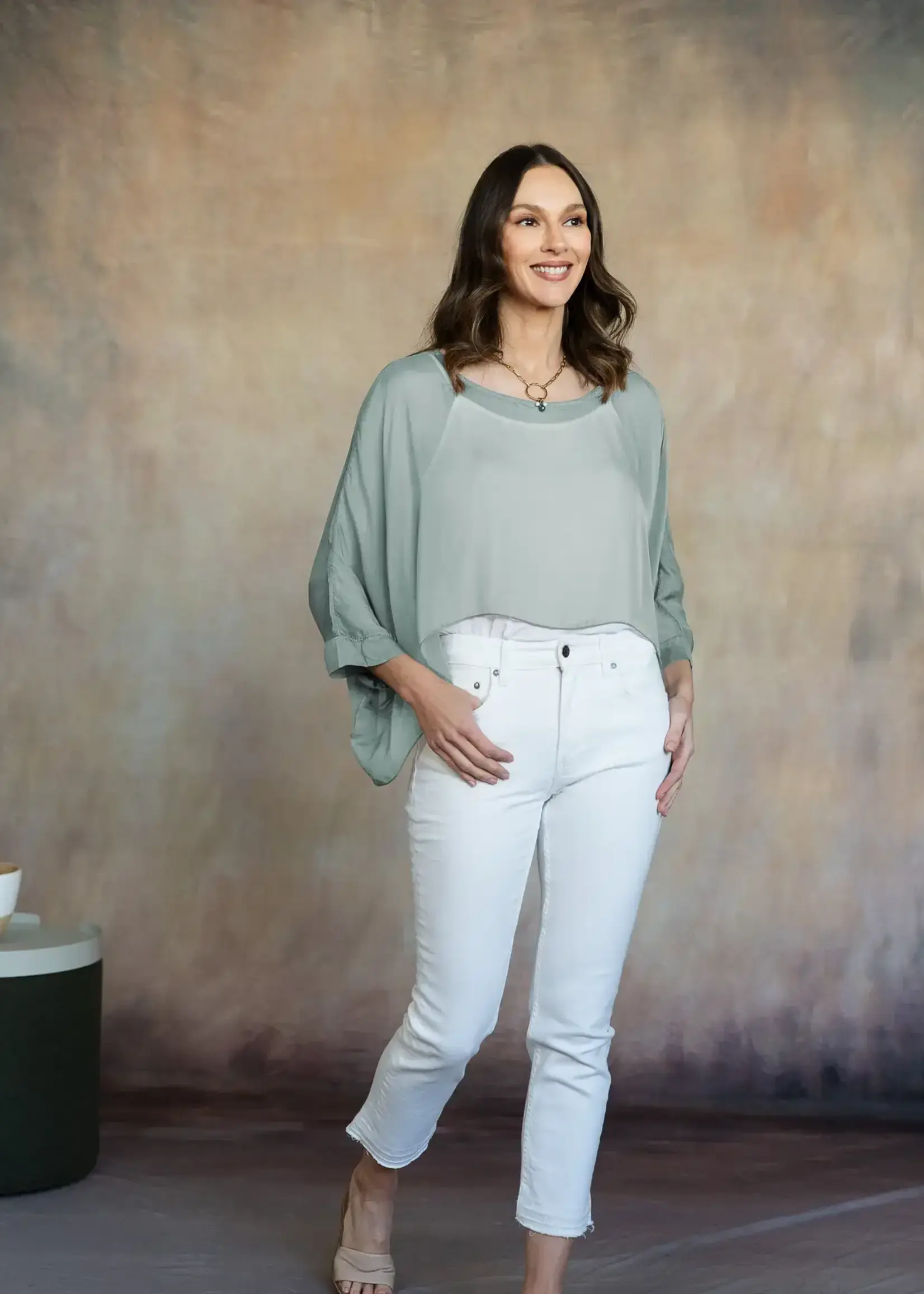 CobbleStone Living Mona Italian Silk Topper