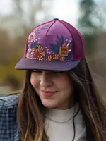 The Montana Scene Fine Line Floral Trucker Hat