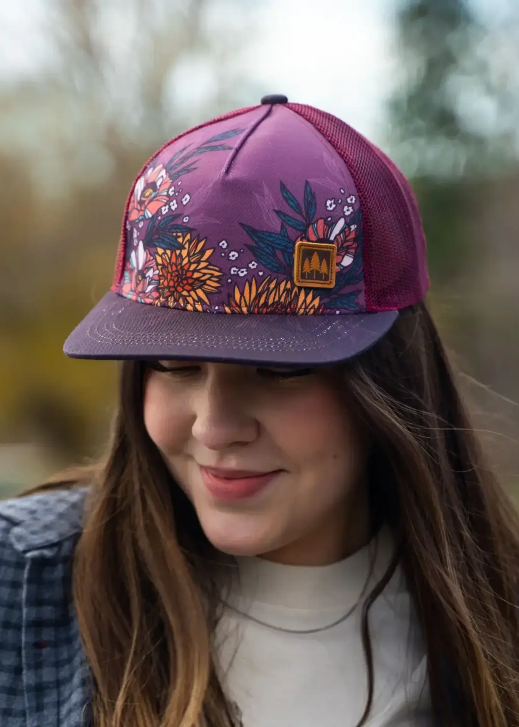 The Montana Scene Fine Line Floral Trucker Hat