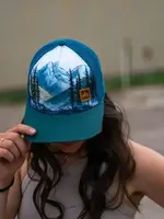 The Montana Scene Misty Mountains Trucker Hat