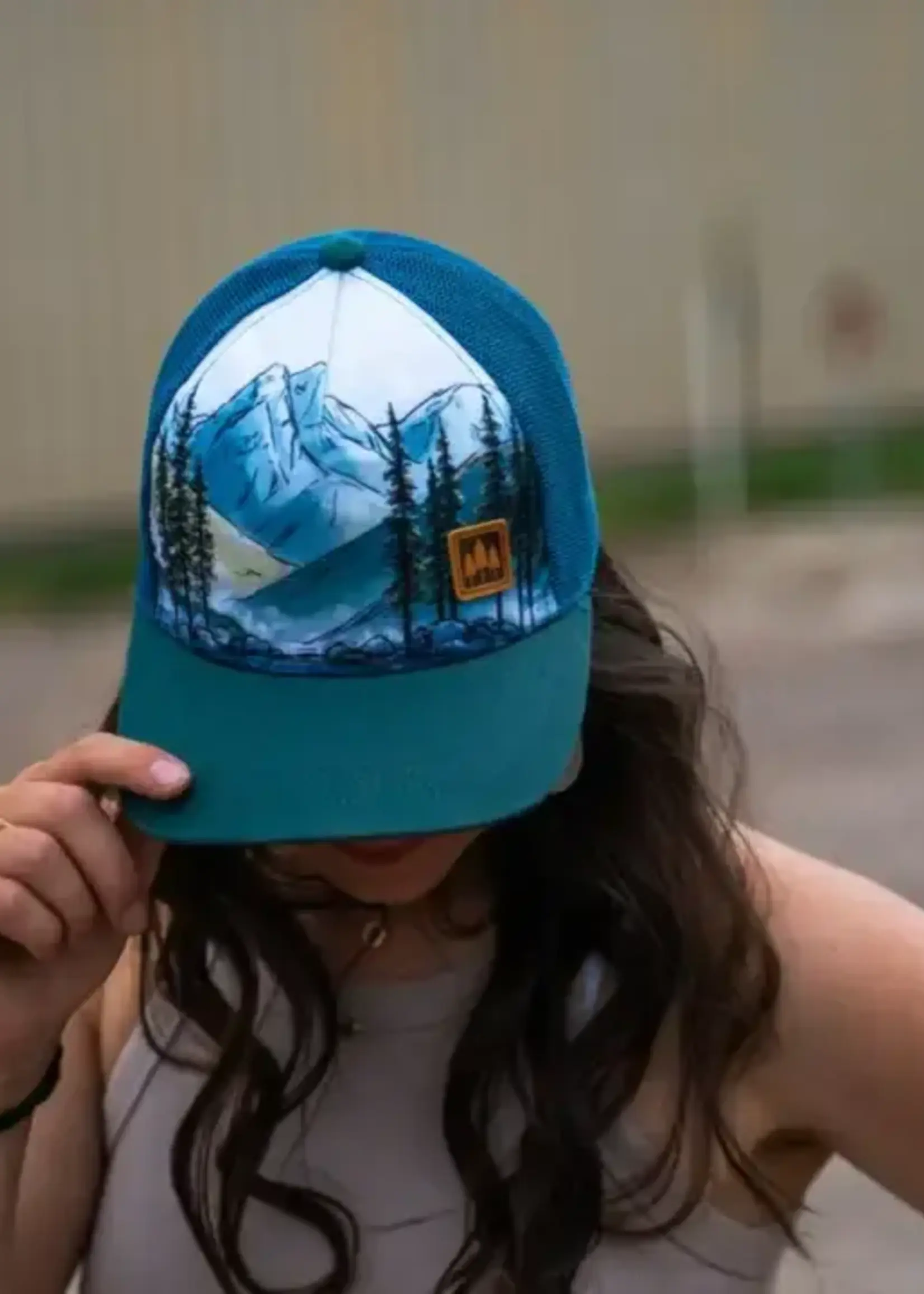 The Montana Scene Misty Mountains Trucker Hat