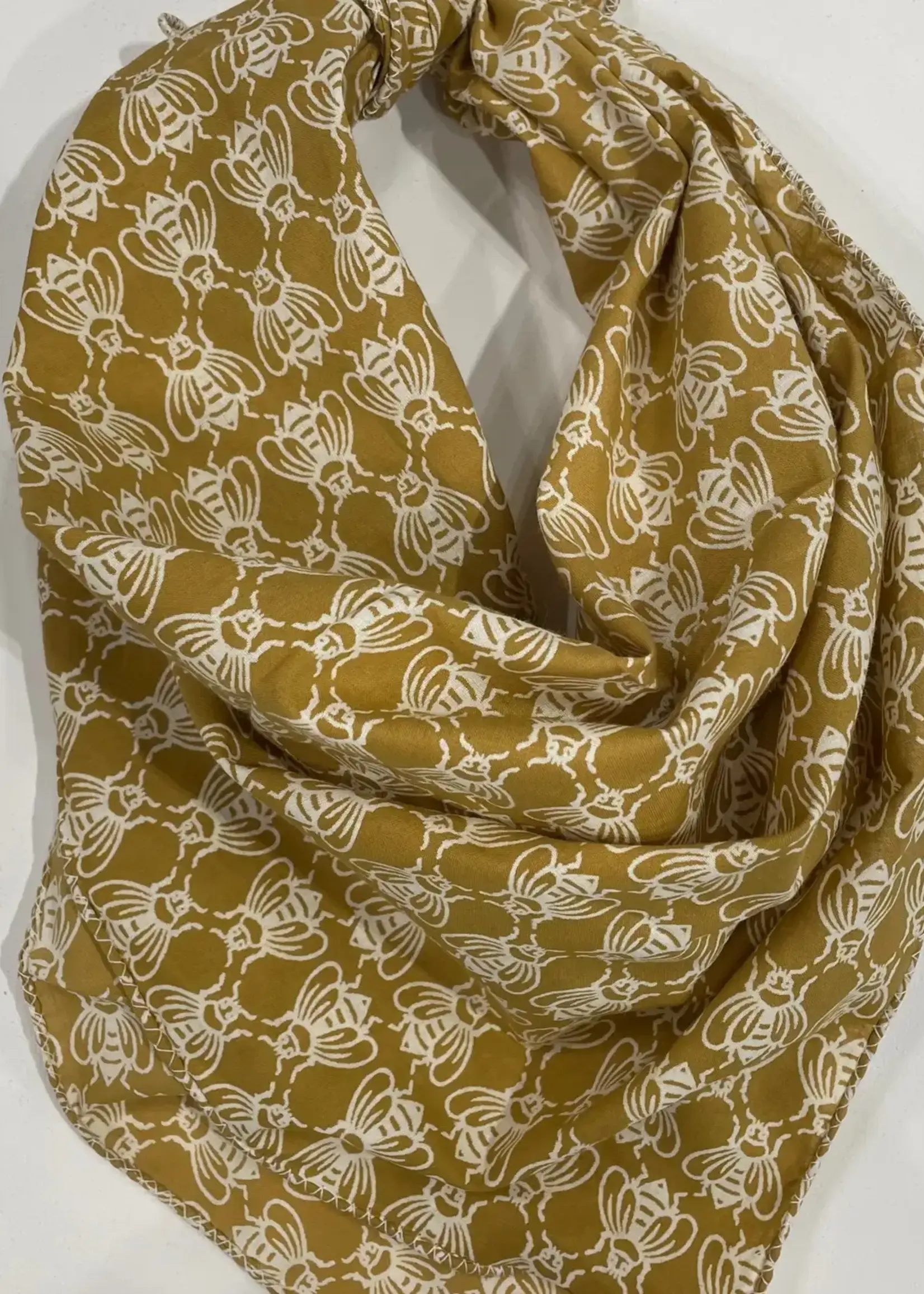 and for Good Bee Happy Honeycomb Square Bandana Scarf