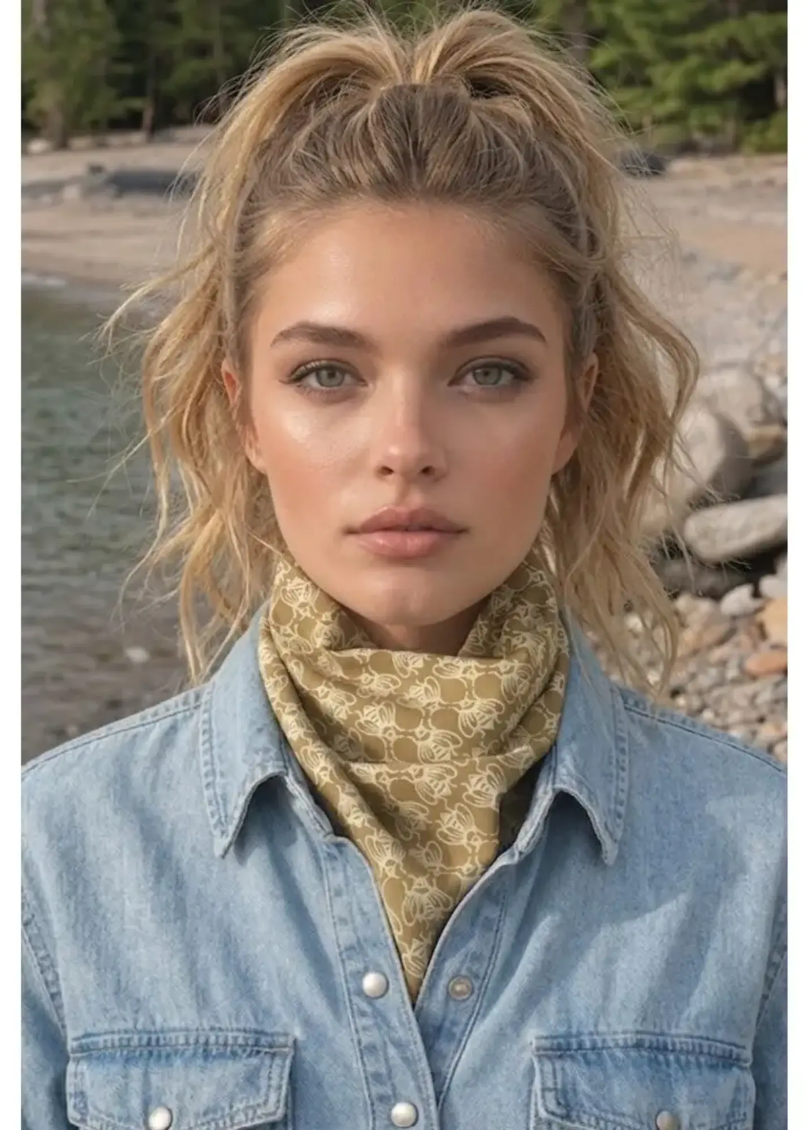and for Good Bee Happy Honeycomb Square Bandana Scarf