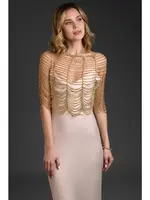 SAACHI Festive Scallop Beaded Capelet