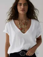 Free People Nina Tee V Ivory