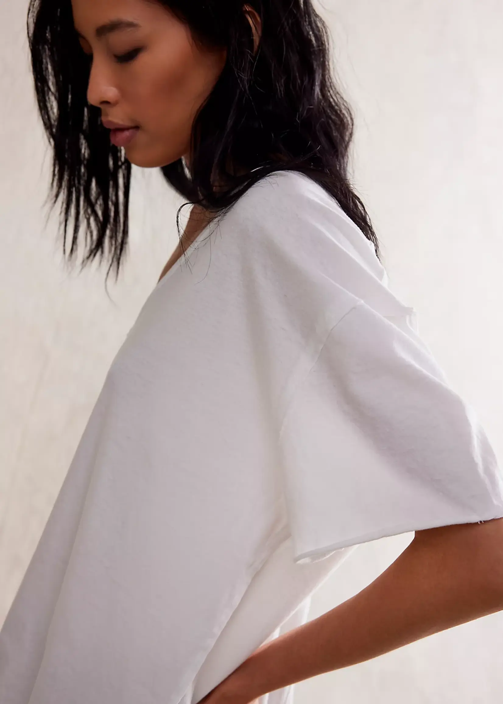 Free People Nina Tee V Ivory