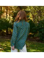 and for Good Good Boyfriend Shirt Rockport Floral French Teal