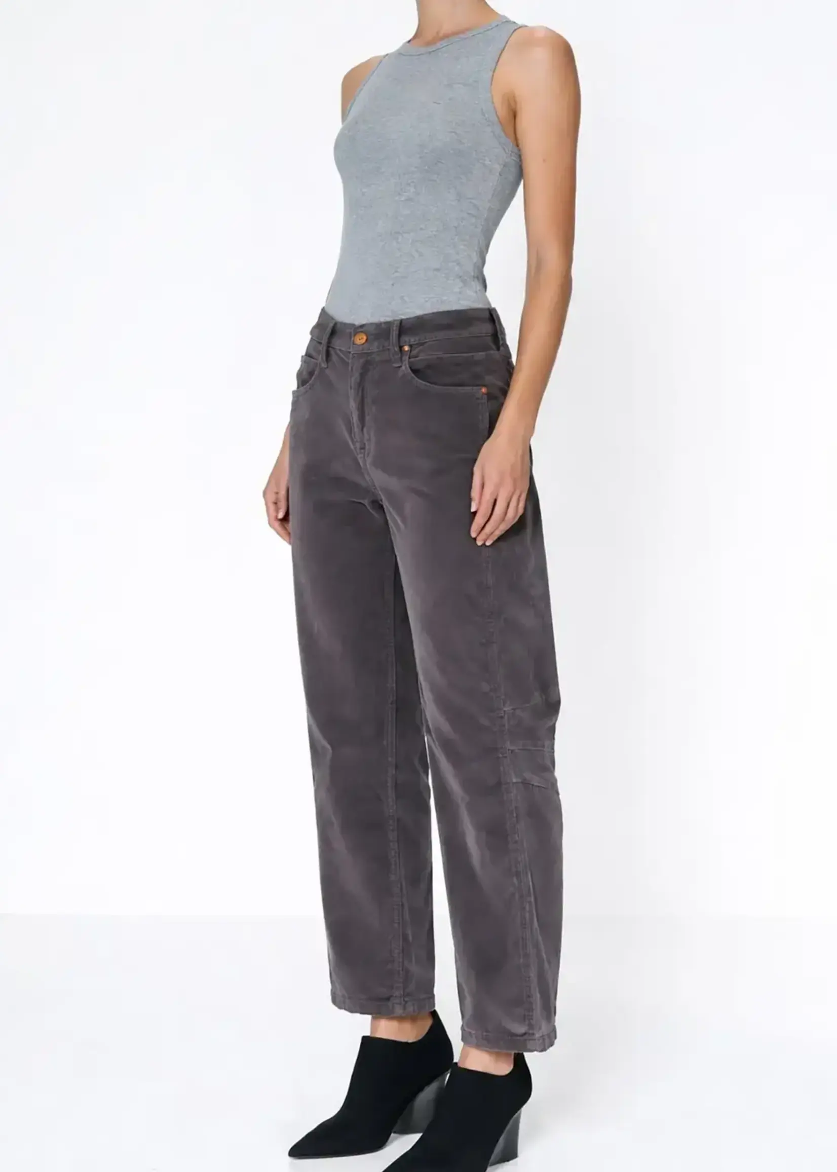 Noend Denim Ava Flutter Slung Fit Corduroy Slate