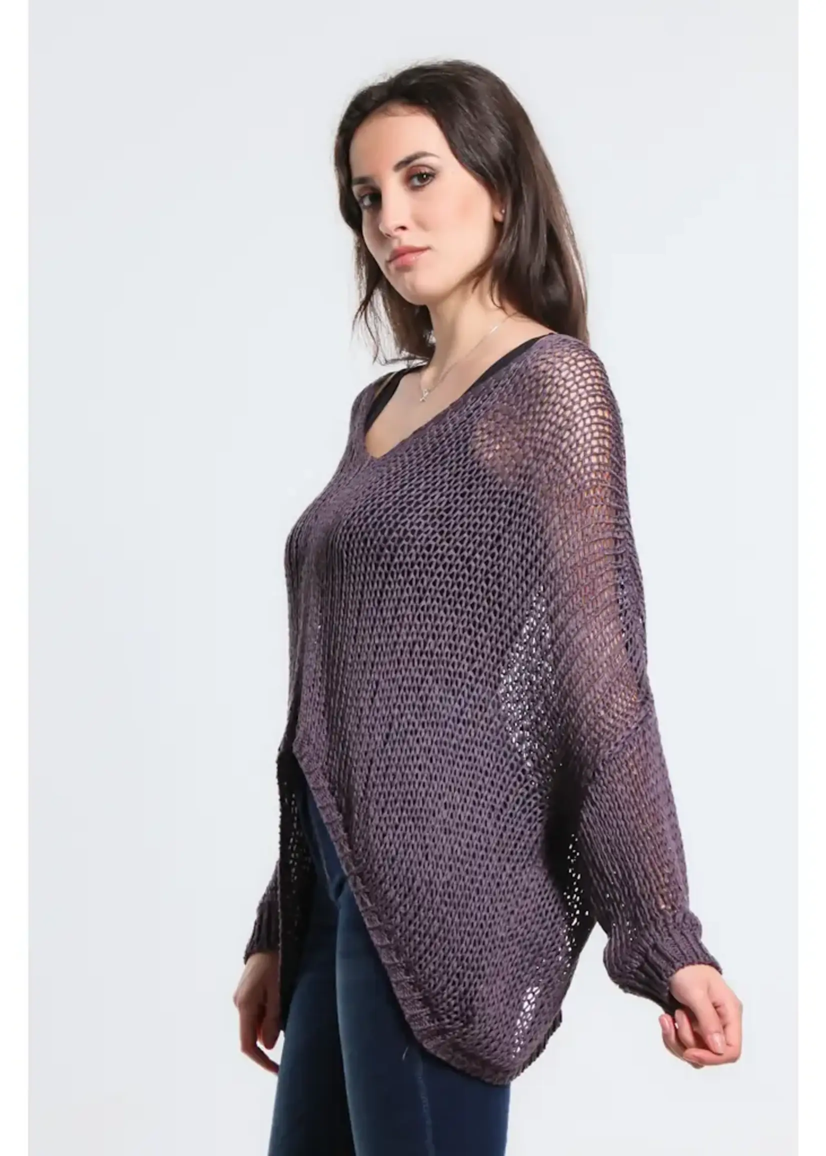 TINA Stephens Adena Butterfly Open Knit Topper