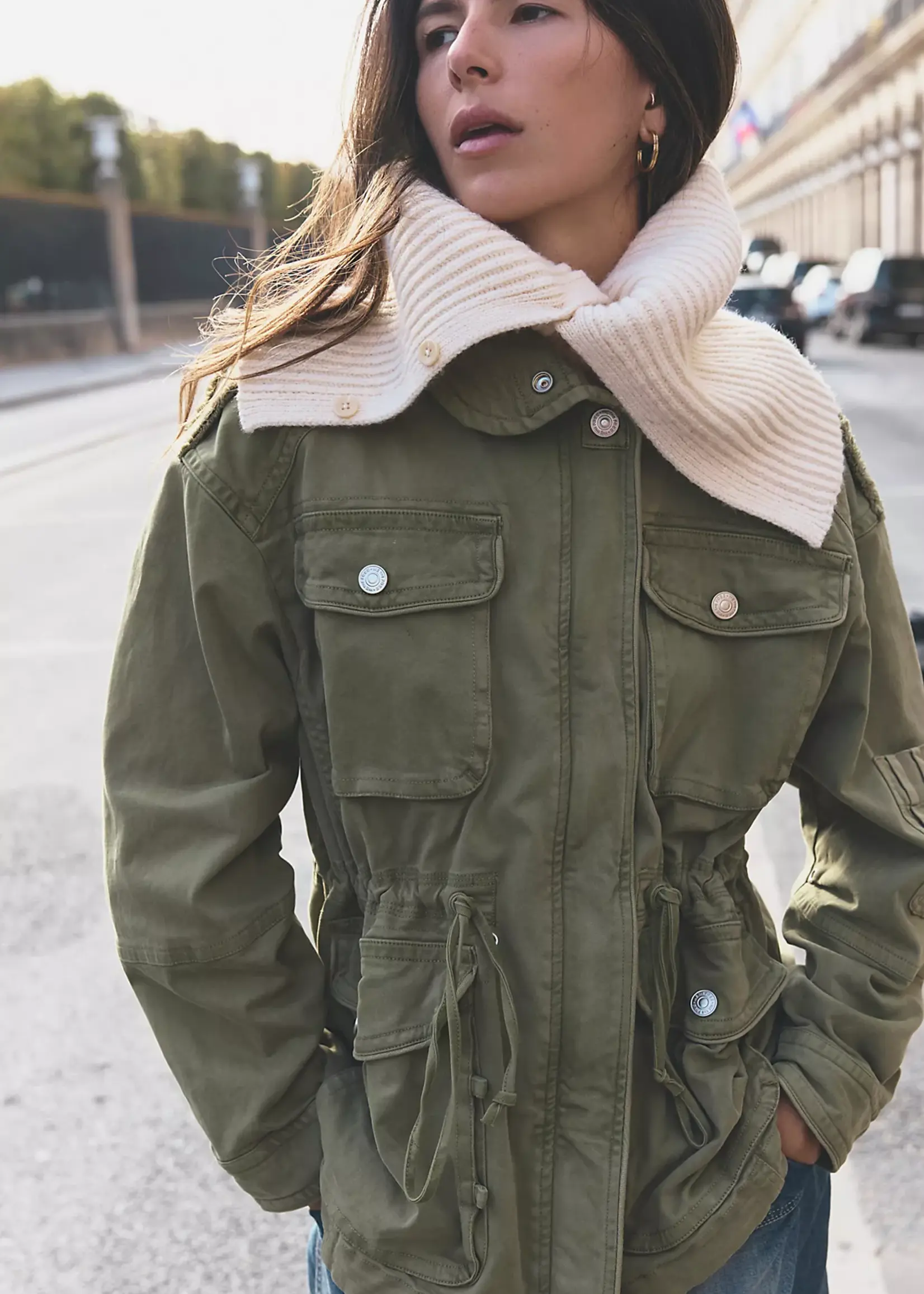 Free People Marlo Surplus Jacket Olivine