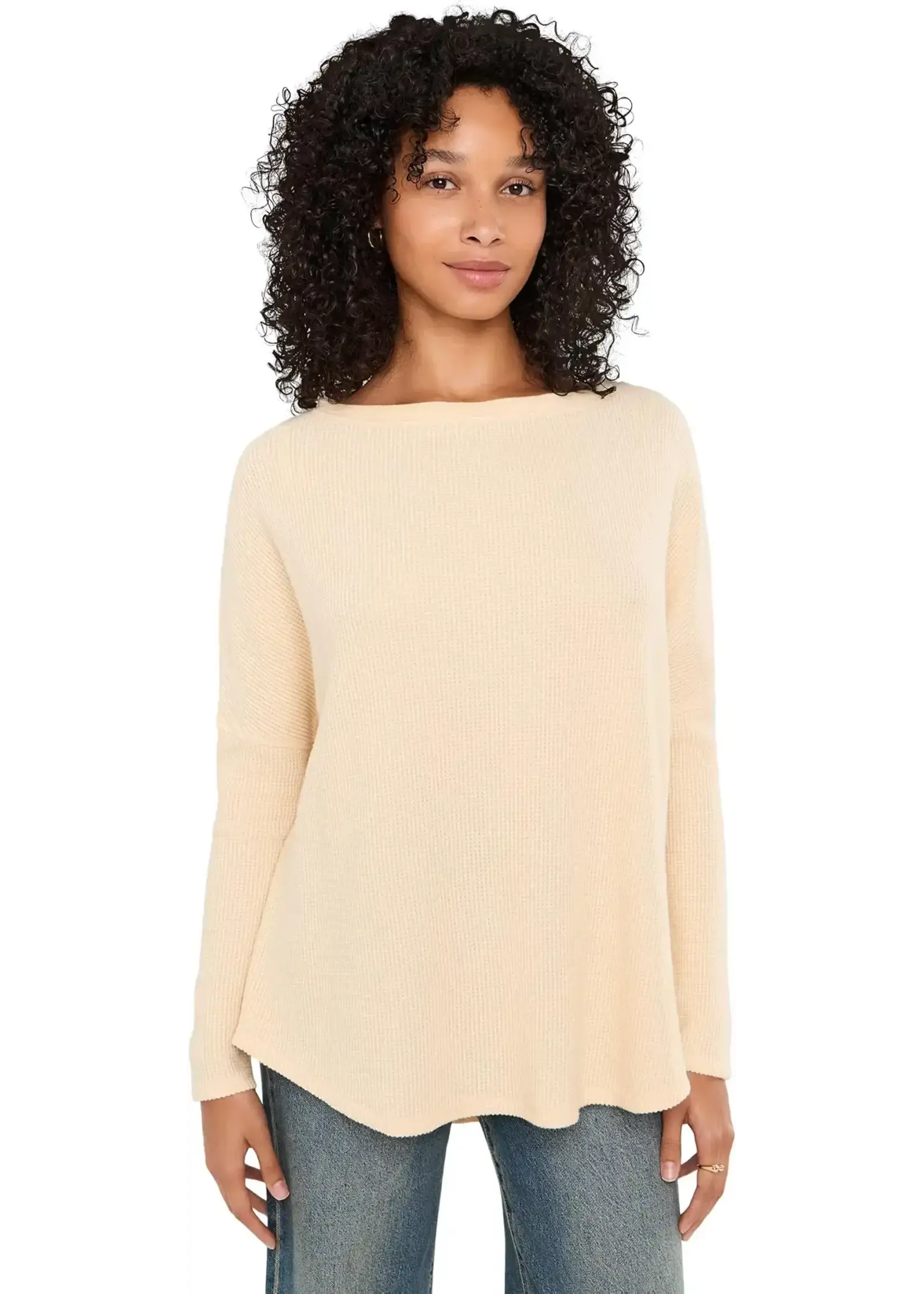 Free People Latte Blues Thermal Alabaster Cream