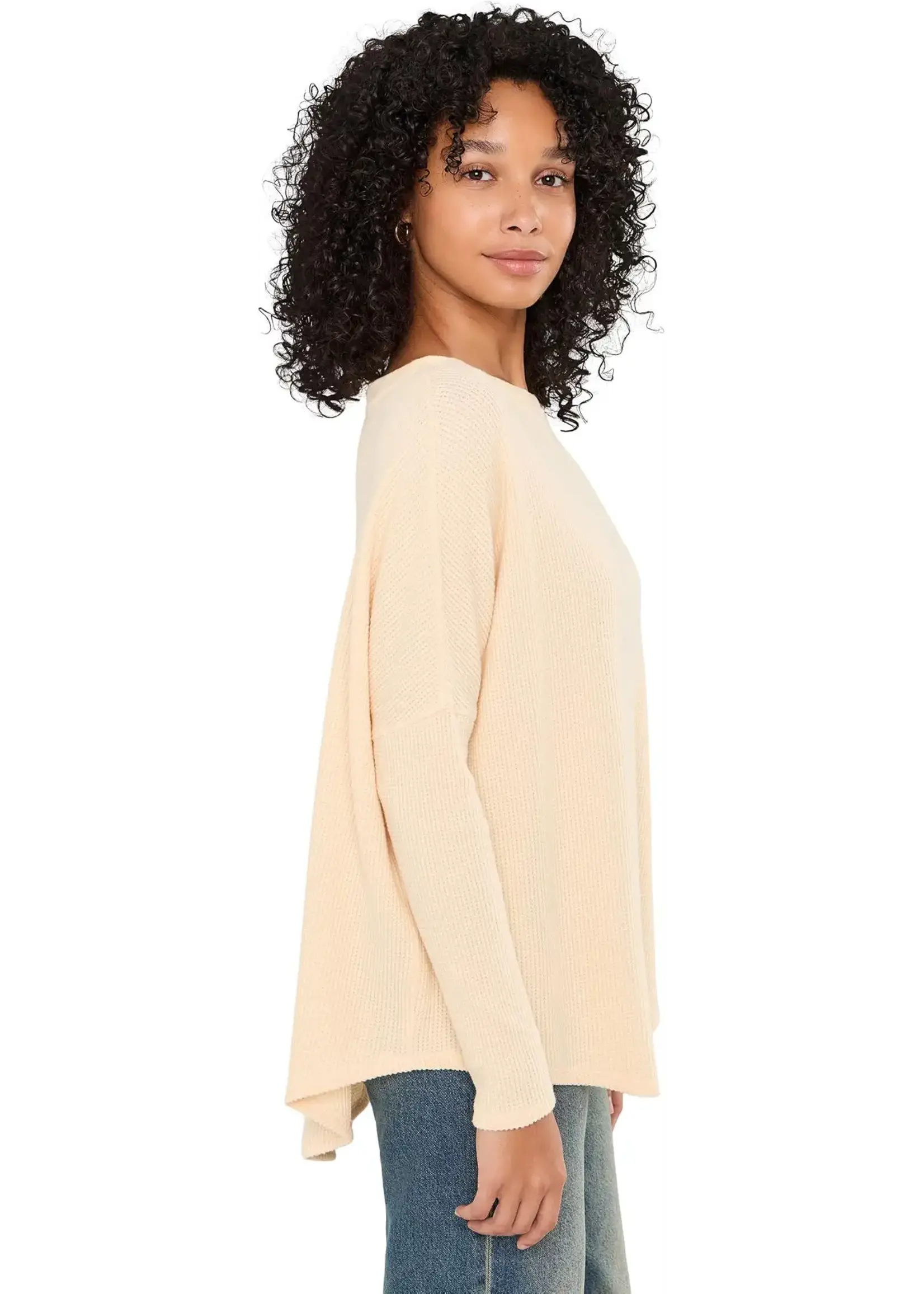 Free People Latte Blues Thermal Alabaster Cream