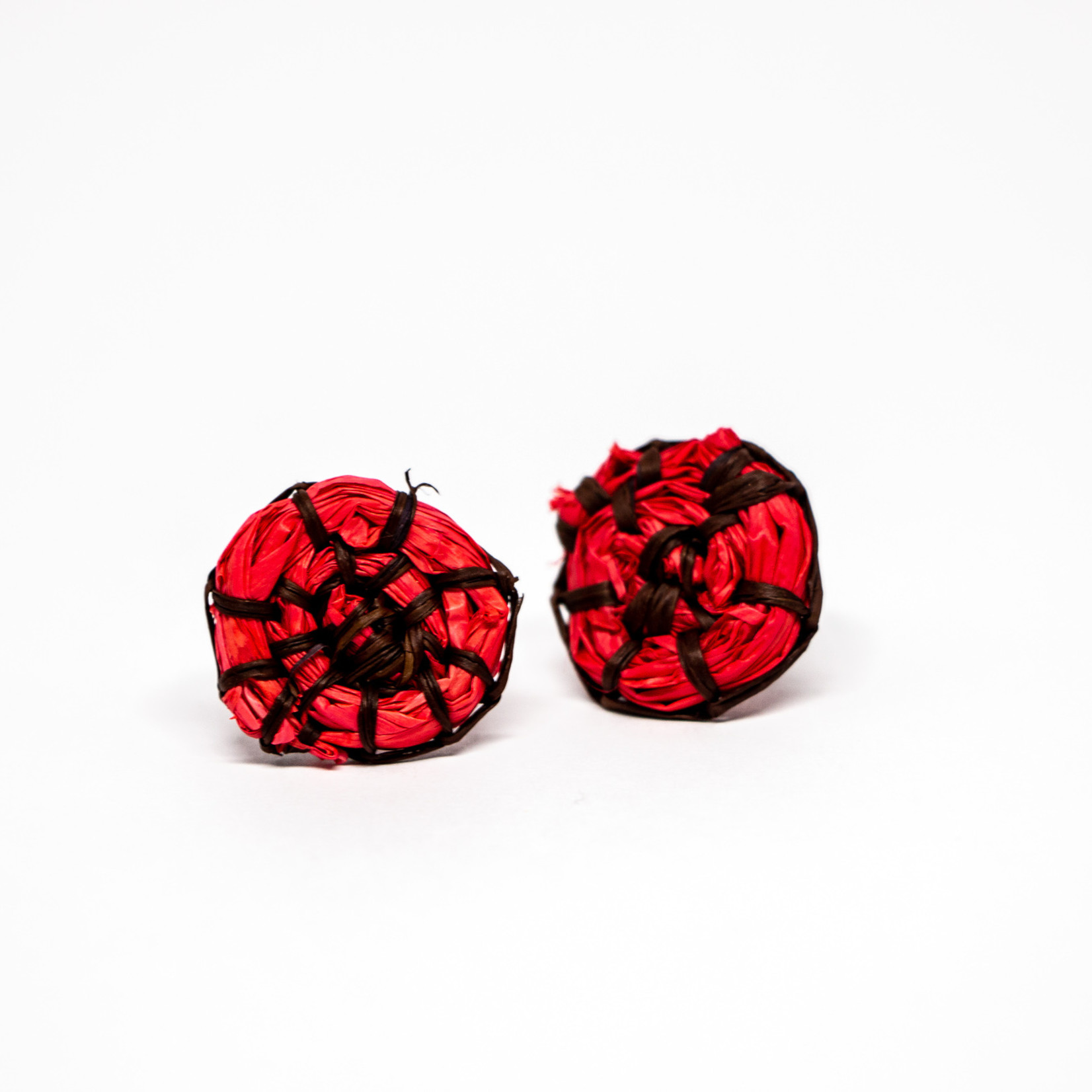 Ange Jeffery Raffia Stud Earrings - Ange Jeffery