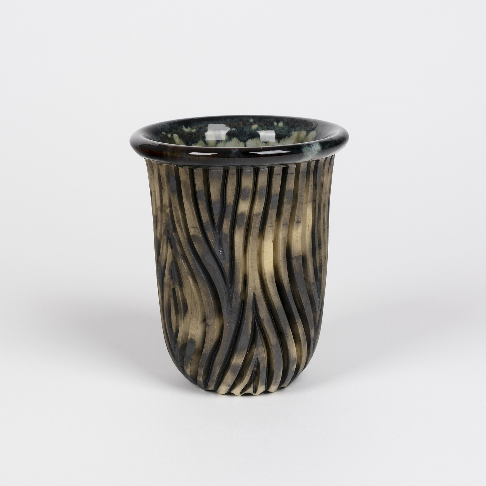 Sean Miller 'Burning Country' Ceramic Vase (Glaze Drip)