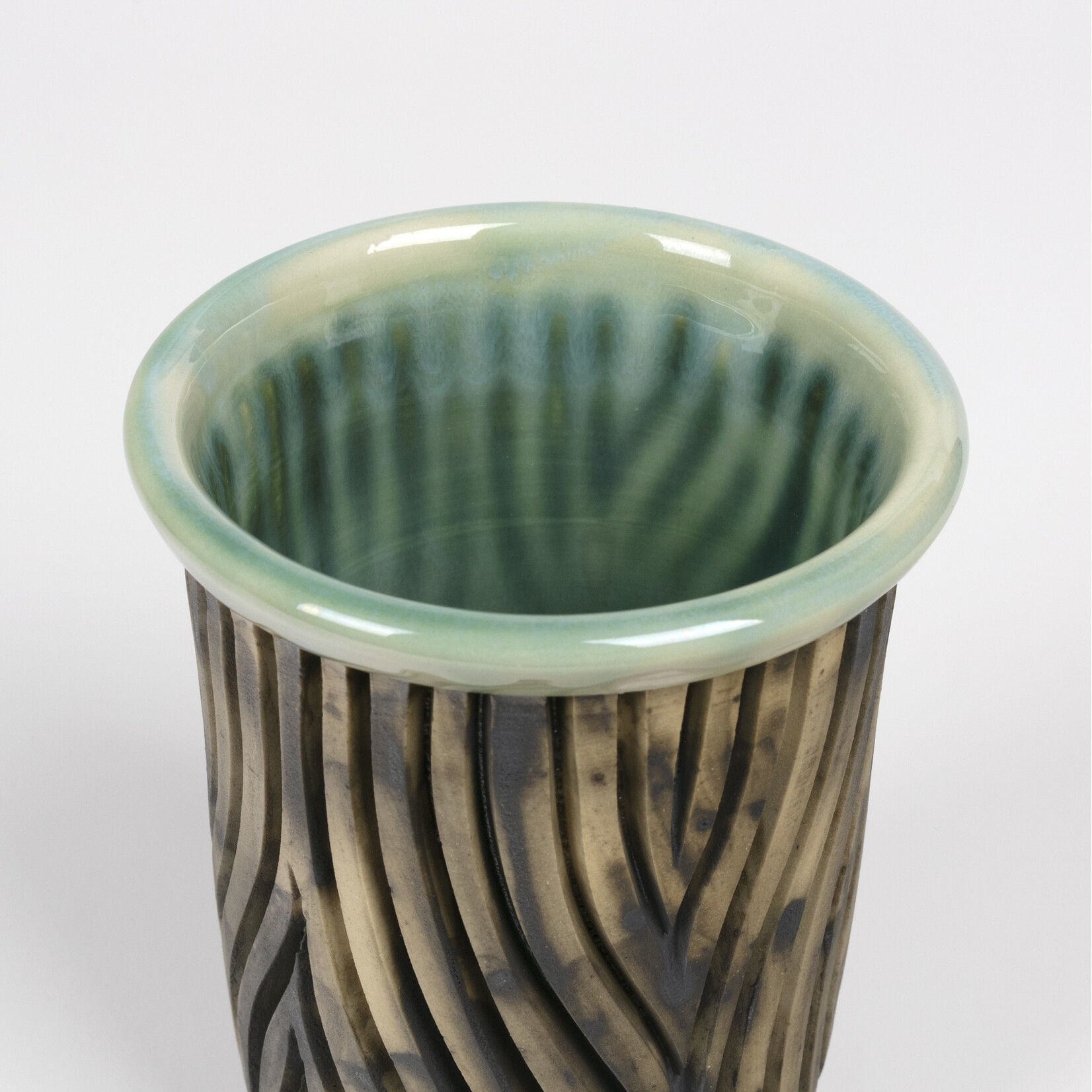 Sean Miller 'Burning Country' Ceramic Vase (Green)