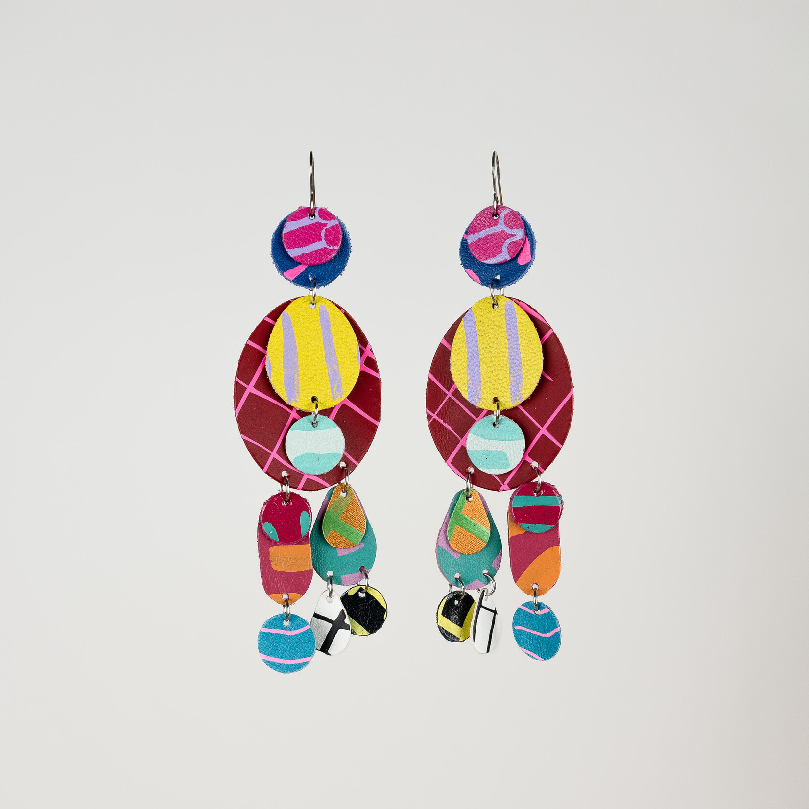 Bronwyn David Bronwyn David — Jumbo 'Songlines Stacked' Statement Earrings