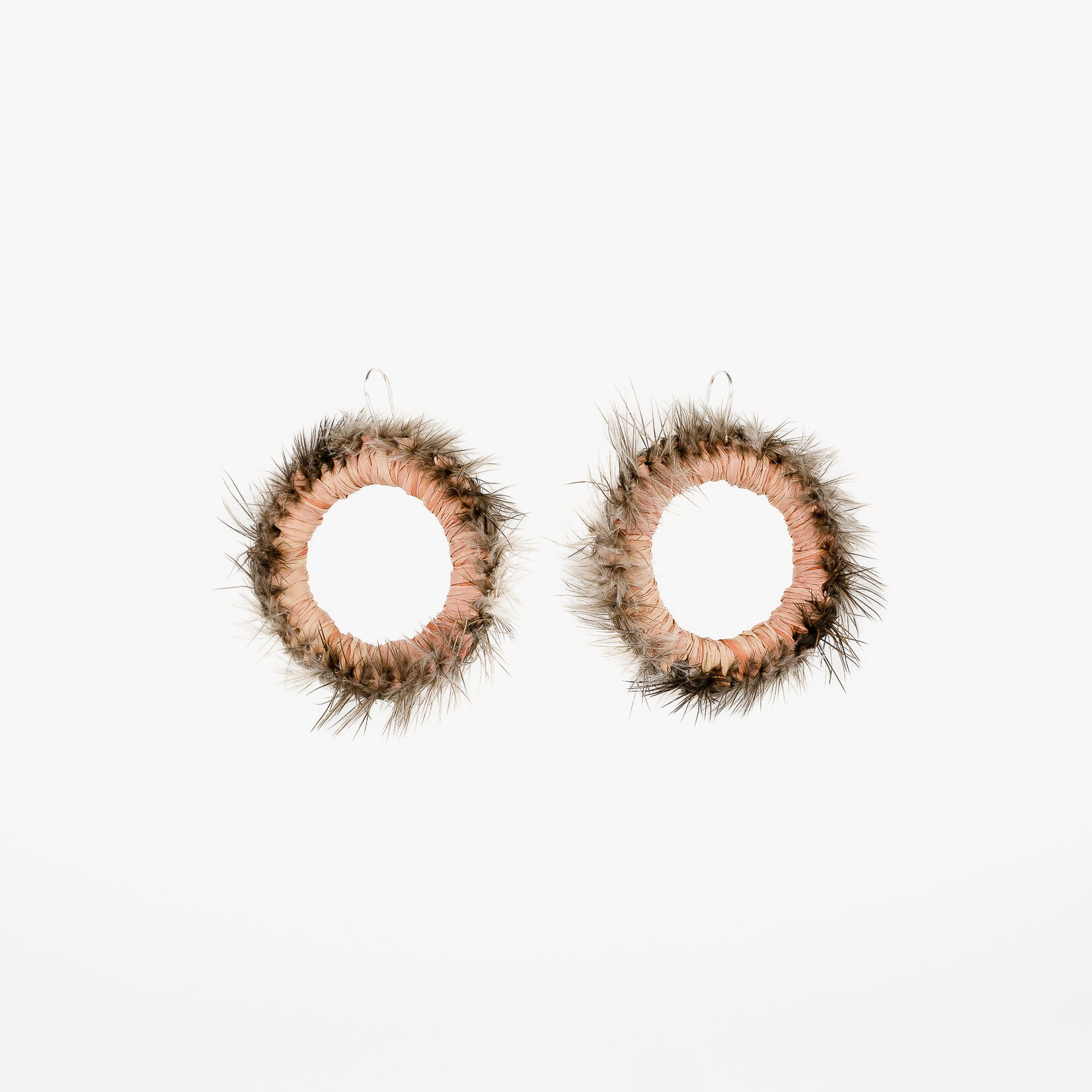 Ange Jeffery Ange Jeffery — Emu Raffia Hoop Earrings