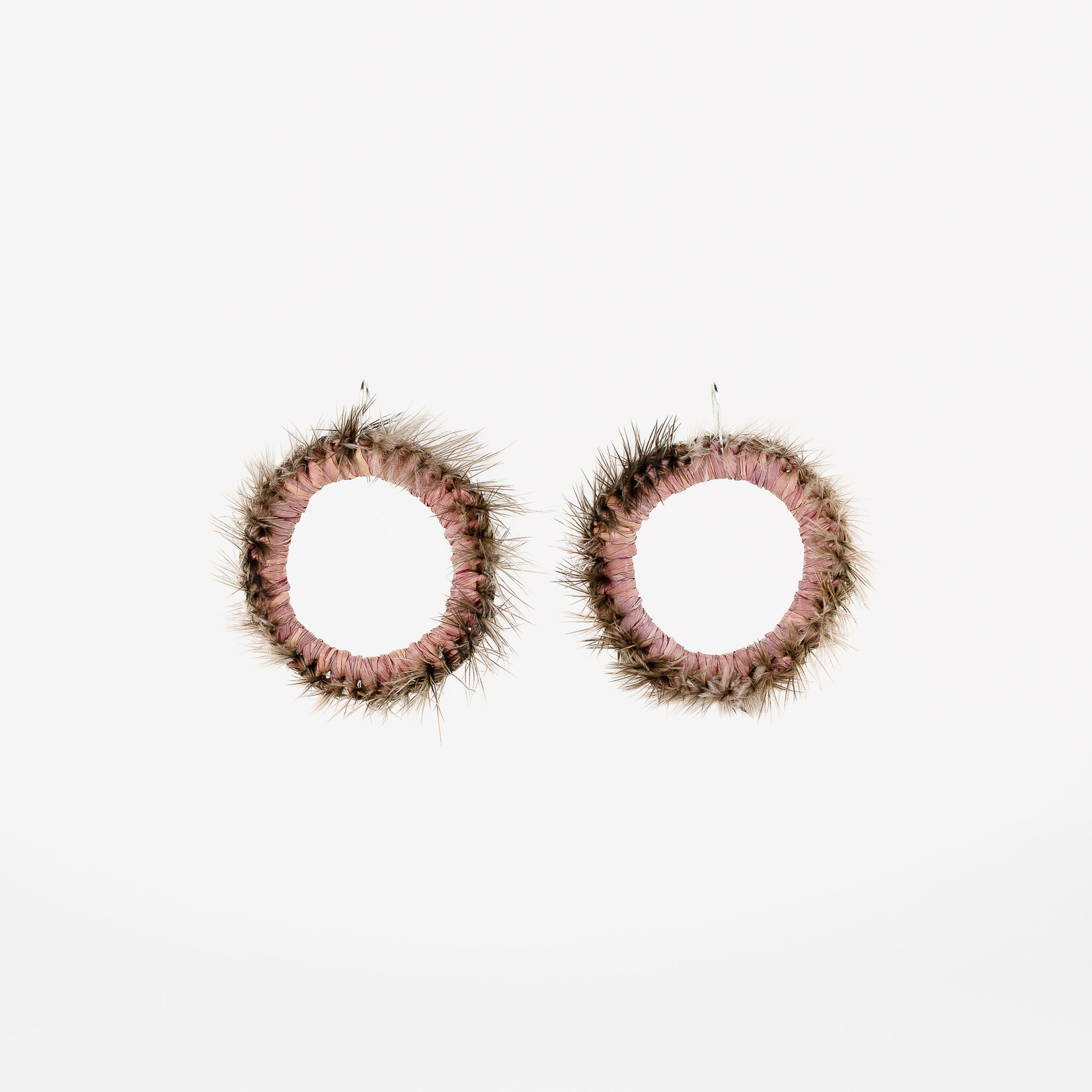 Ange Jeffery Ange Jeffery — Emu Raffia Hoop Earrings