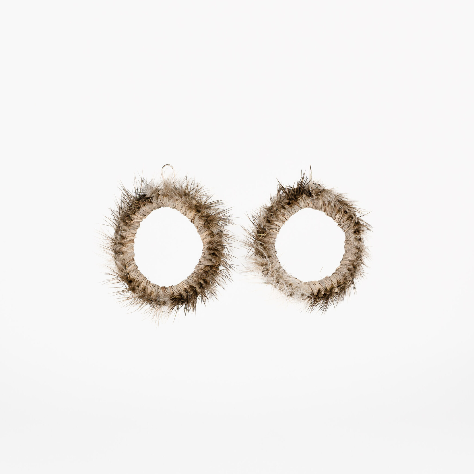 Ange Jeffery Ange Jeffery — Emu Raffia Hoop Earrings