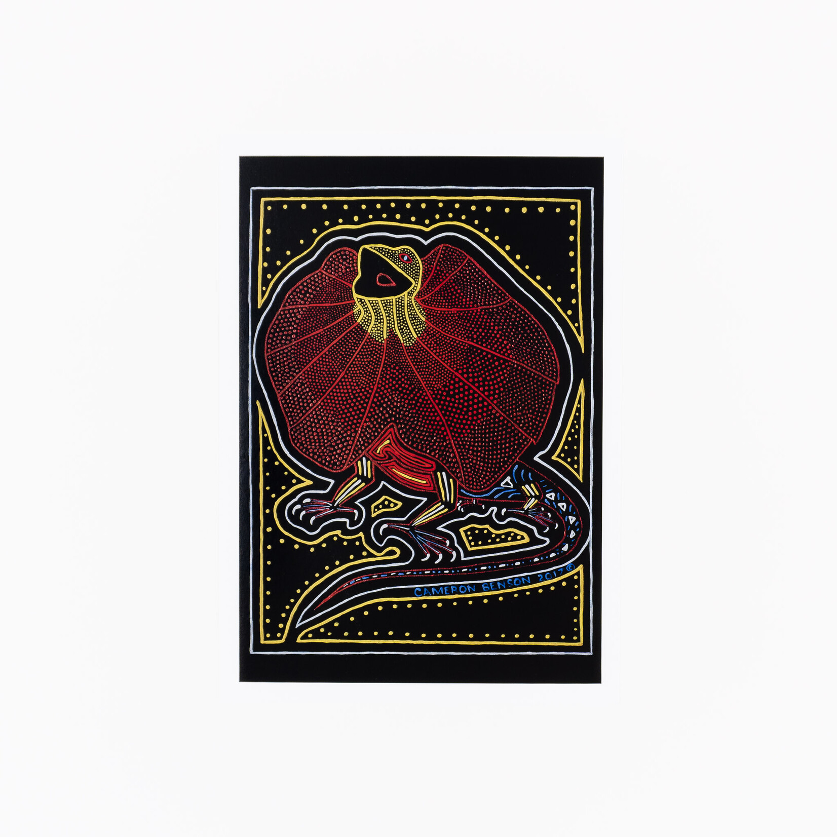 Cameron Benson Frilled Neck Lizard A4 Art Print