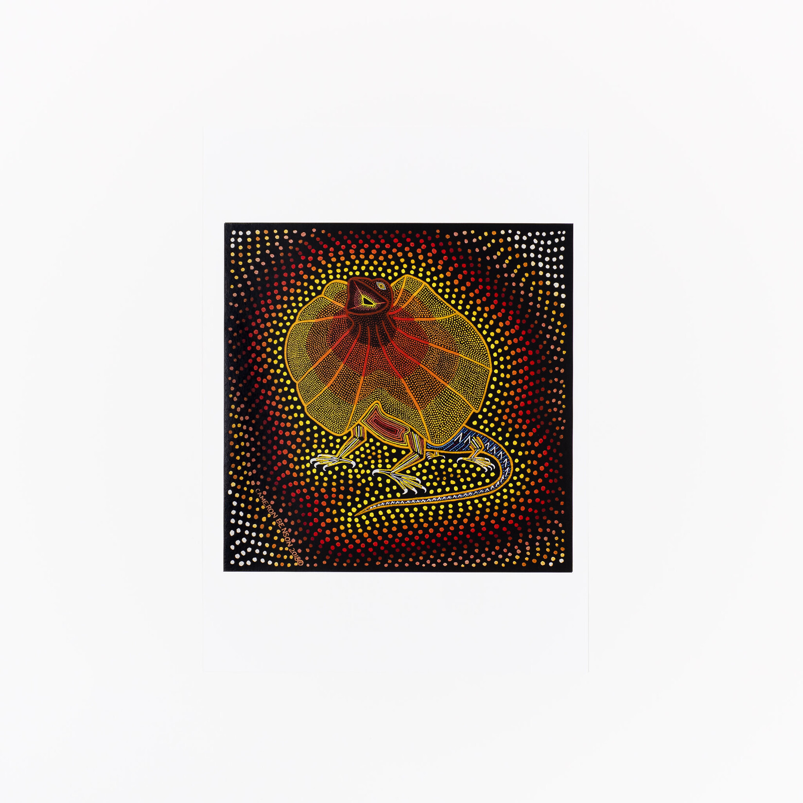 Cameron Benson Frilled Neck Lizard A4 Art Print