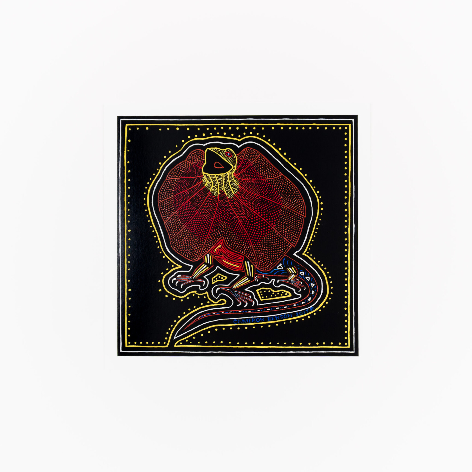 Cameron Benson Cameron Benson — Square Art Print Frilled Neck Lizard