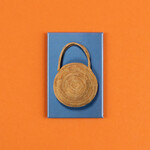 Aunty Connie Hart Blue Woven Basket Magnet