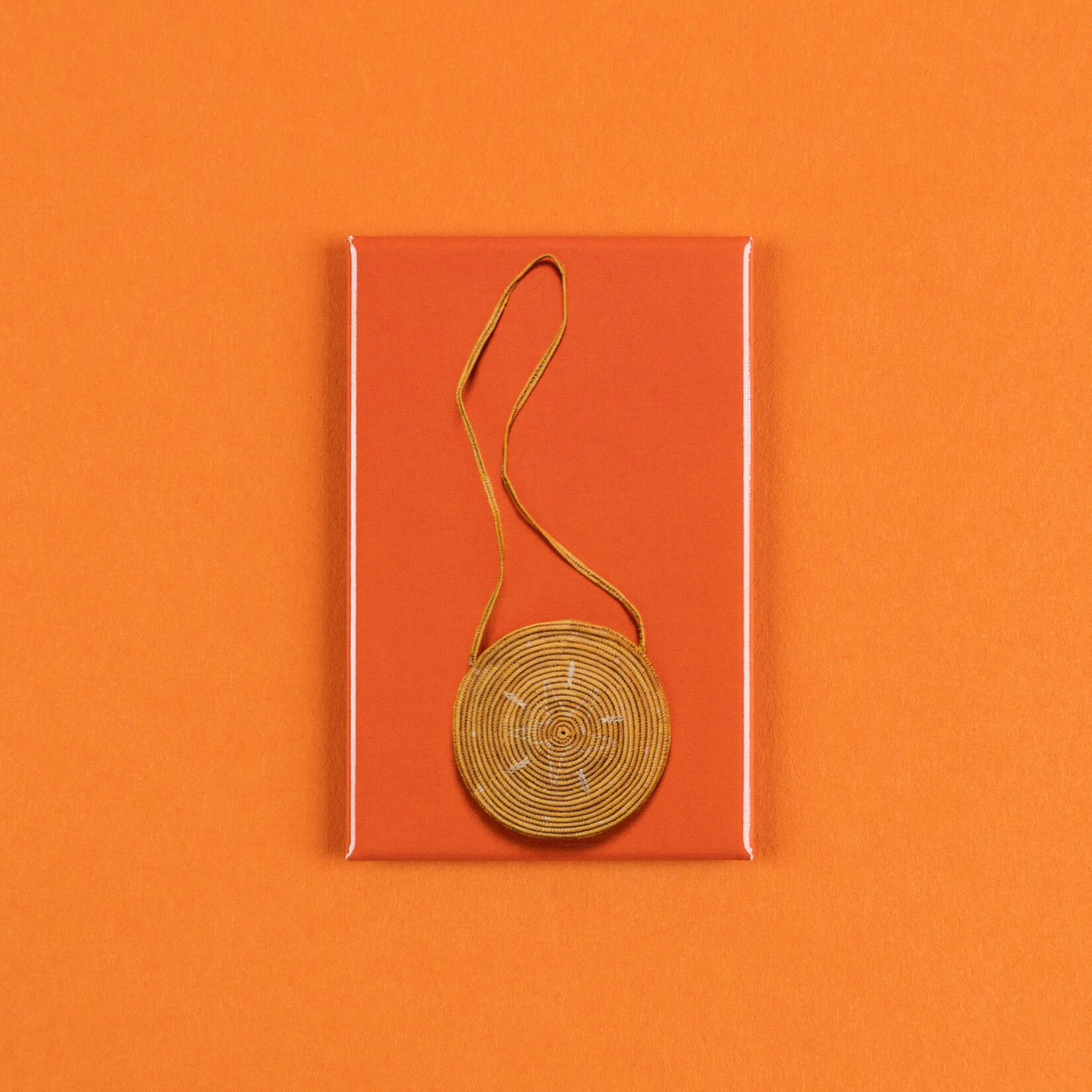 shopKHT Aunty Connie Hart — Orange Woven Basket Magnet
