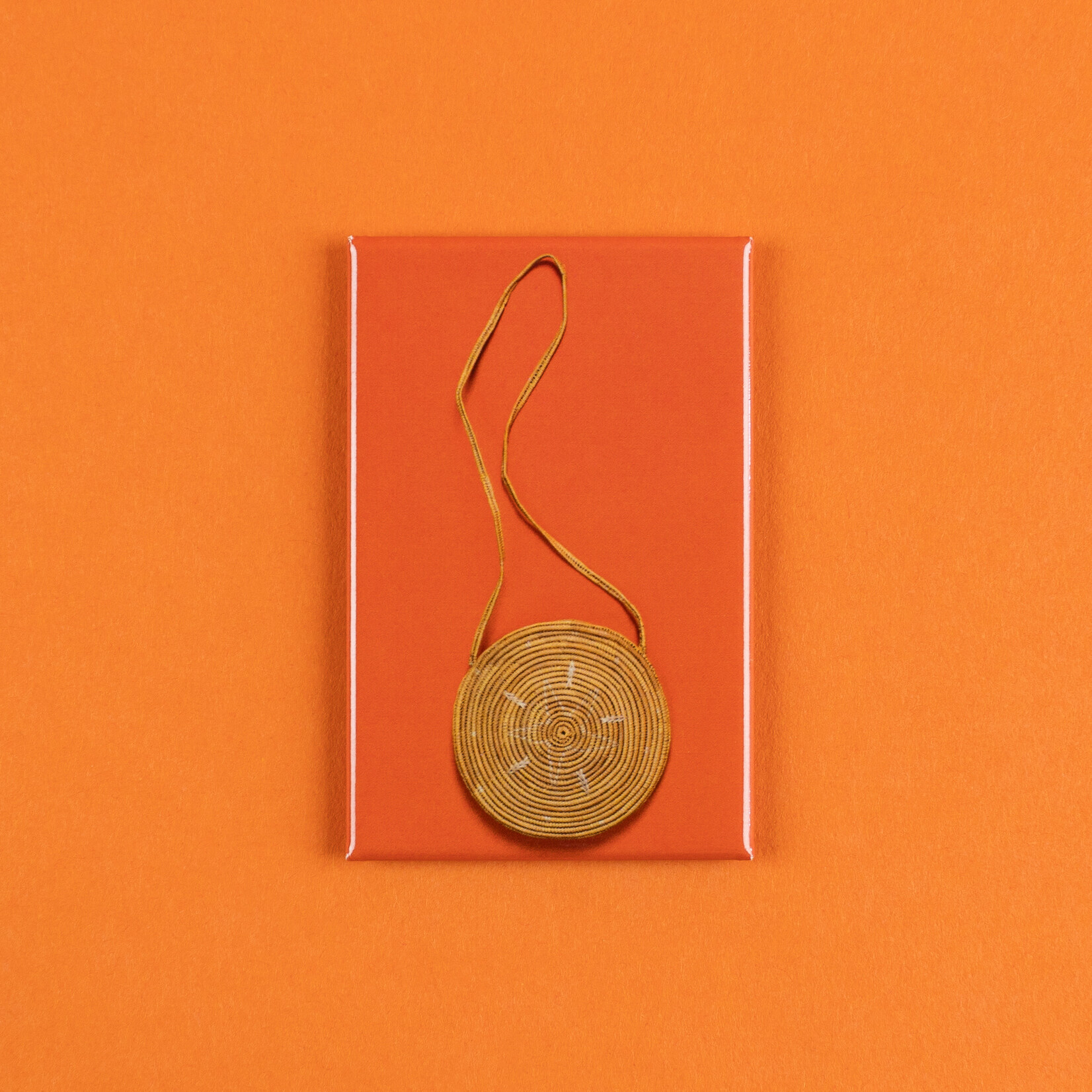 Aunty Connie Hart Orange Woven Basket Magnet