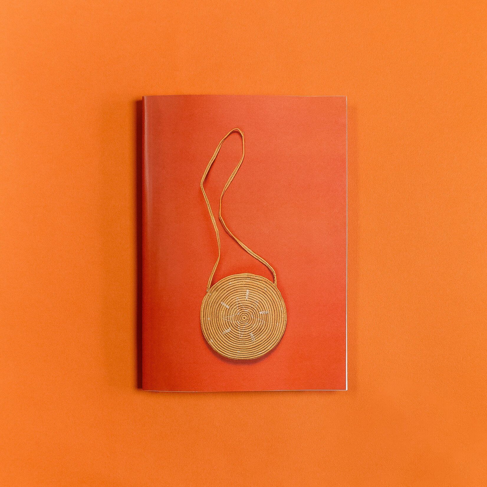shopKHT Aunty Connie Hart — Orange Woven Basket Notebook
