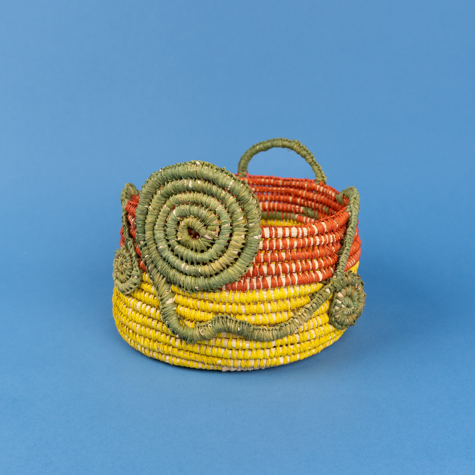 Trina Dalton-Oogjes Trina Dalton-Oogjes — Medium Woven Basket (Green / Orange)